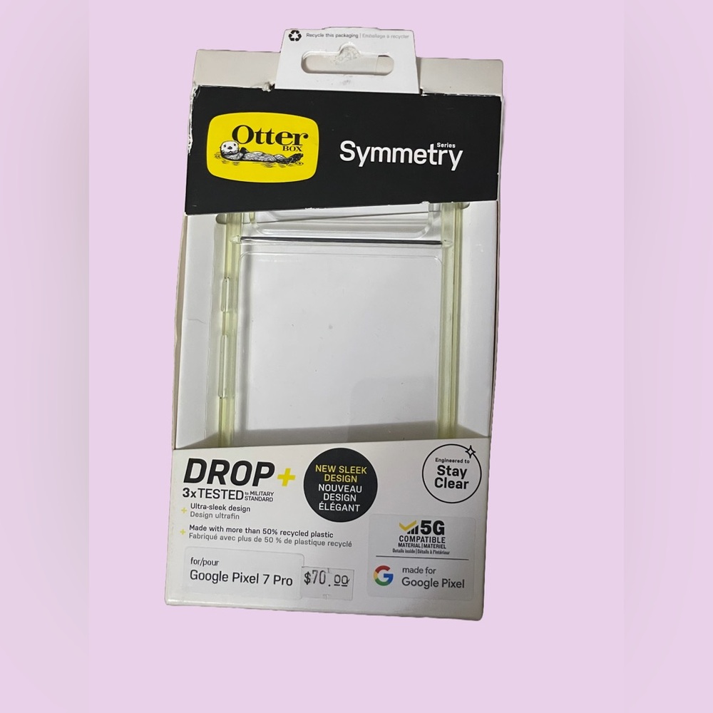 OtterBox- Google pixel 7 pro - Drop+ Symmetry series - clear - open box